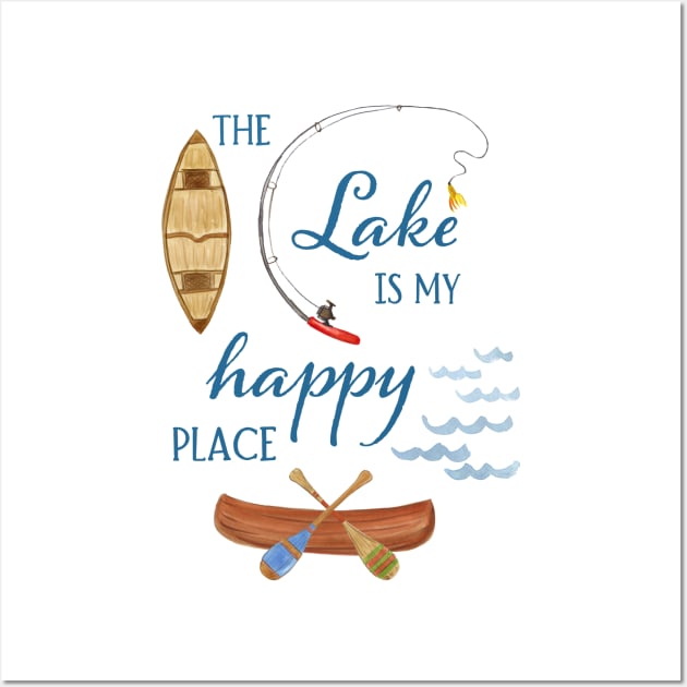 The Lake Is My Happy Place Wall Art by SWON Design